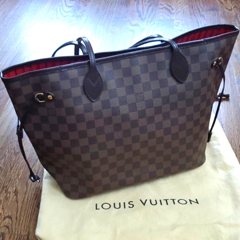 Louis Vuitton MM Daimer Ebene Neverfull Bag - Used